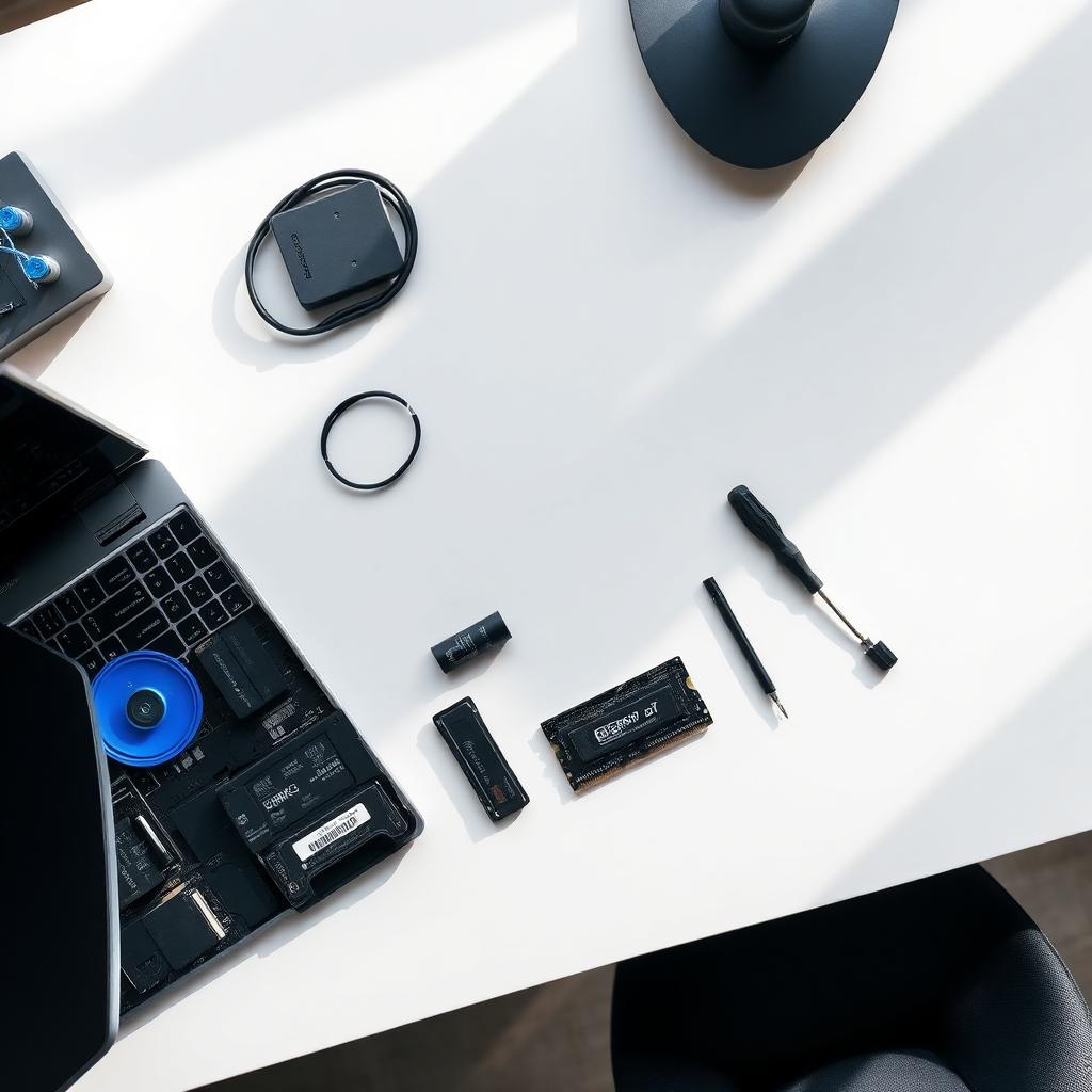 Profissional BlueTech trabalhando em notebook